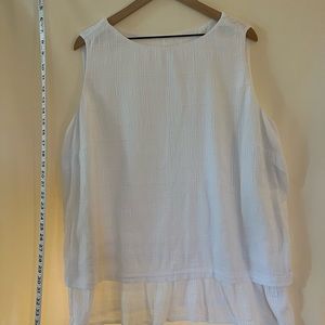 J.Jill white cotton layered tank top, size 2X, $18.